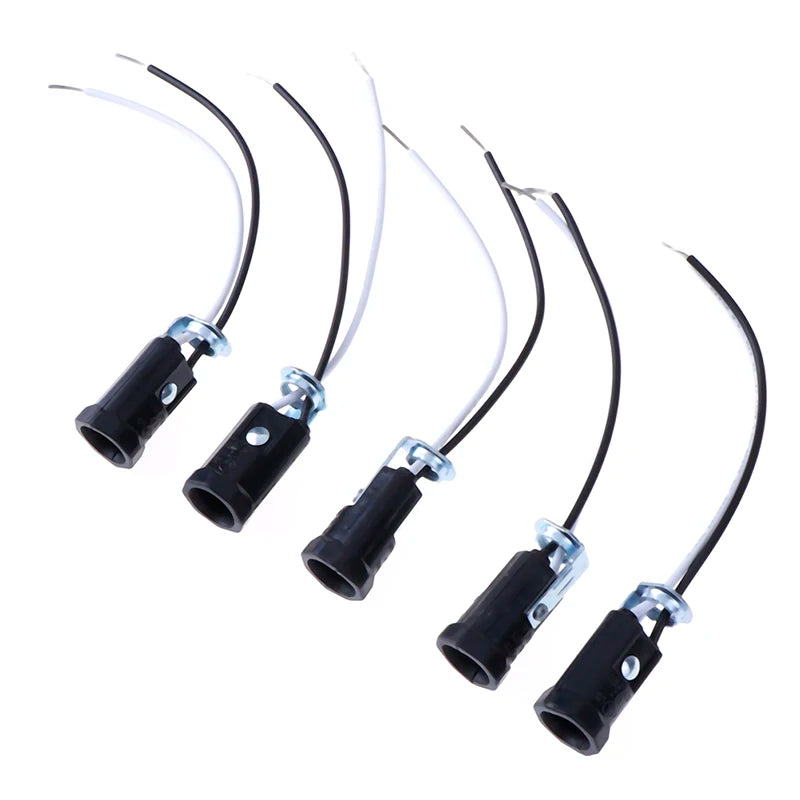 5-Pack E12 Candelabra Keyless Light Sockets with 15cm Leads
