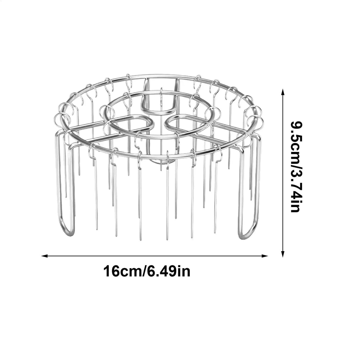 Vertical Air Fryer Skewer Rack – Stainless Steel + 24 Skewers Skewer Rack Set Nixie