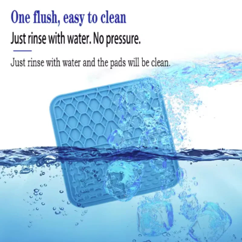 Slow Feeder Lick Mat for Dogs – Suction Silicone Pad