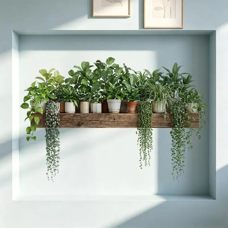 Green Dill Leaf Wall Decals – Removable Waterproof Vinyl Stickers