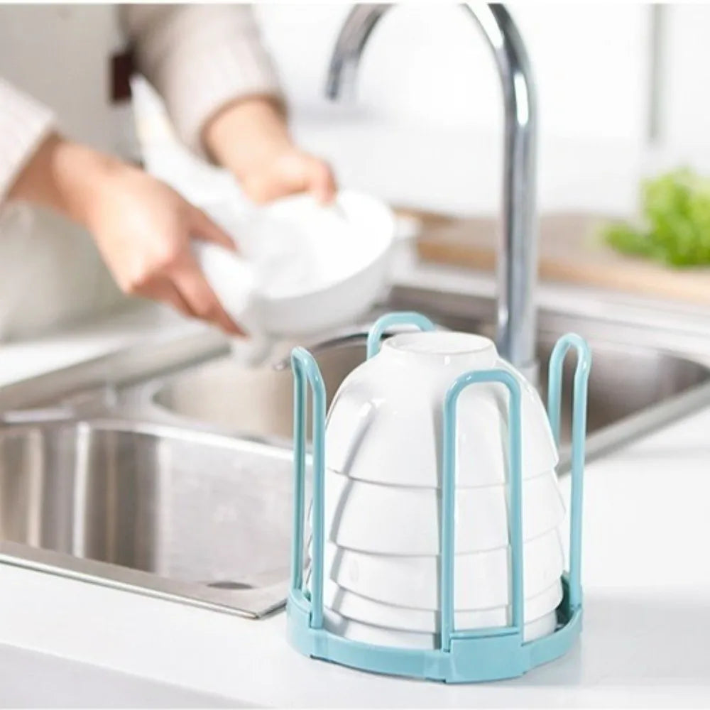 Plastic Bowl & Plate Holder Detachable Drain Rack Organizer Dish Drain Rack Nixie