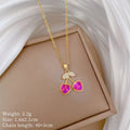 Cherry Pendant Necklace Gold Stainless Steel Women Minimalist Pendant Necklace Nixie XL2606-283