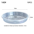 10 Pack Clear Round Plastic Flower Pot Drip Trays – 6 Sizes Plant Drip Trays Nixie 140-