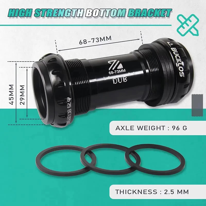BUCKLOS 170mm MTB Crankset BSA BB68/73mm DUB Bottom Bracket MTB Crankset Nixie