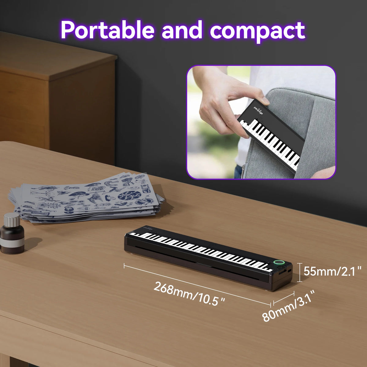 PeriPage P90 Wireless Bluetooth Tattoo Stencil Printer A4