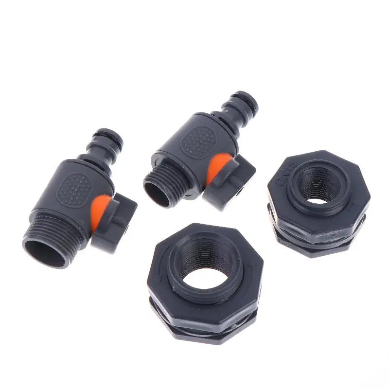 PVC IBC Water Tank Adapter with Valve for Garden Irrigation Irrigation Tank Adapter Nixie