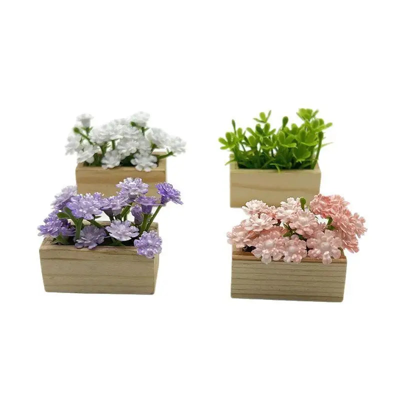 Miniature Artificial Gypsophila Potted Plant | Dollhouse Decor Miniature Artificial Plant Nixie