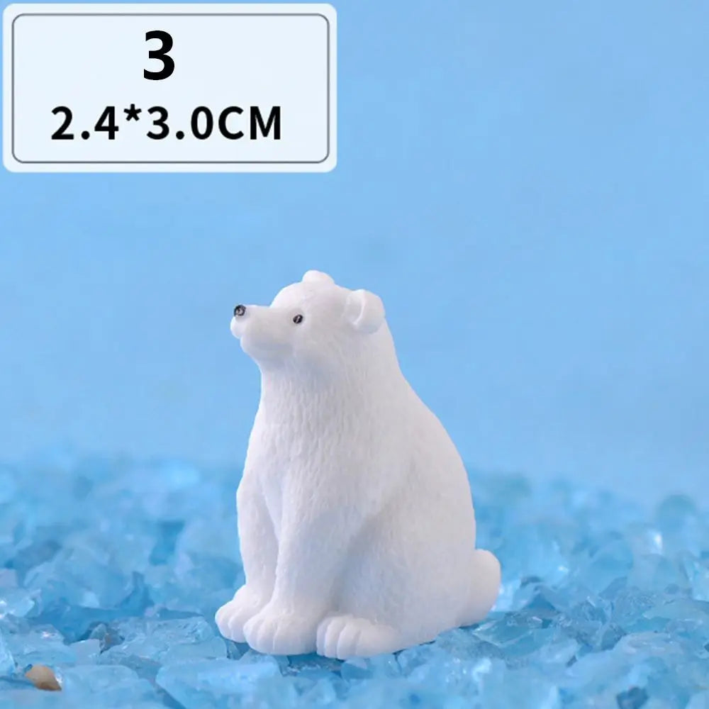 Polar Bear Resin Figurine – Micro Landscape & Fairy Garden Miniature
