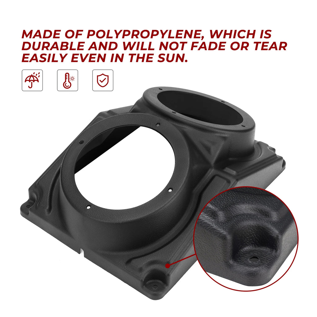 KEMIMOTO 6.5" UTV Speaker Pod Enclosure IP67 Roof Mount UTV Speaker Enclosure Nixie