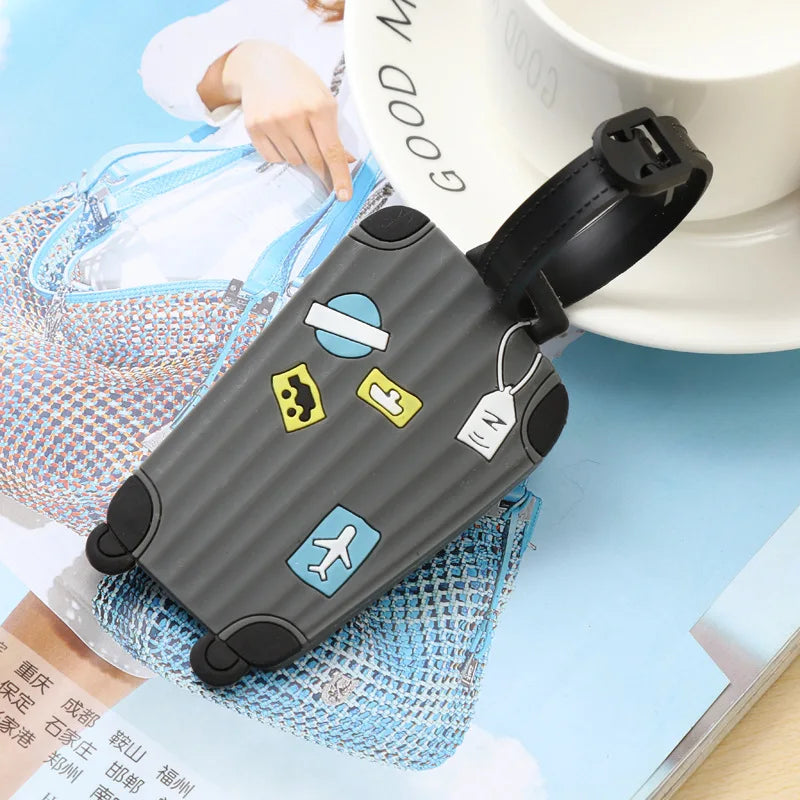 Silicone Luggage Tag – Colorful Suitcase ID Tag | Nixie Luggage Tag Nixie black