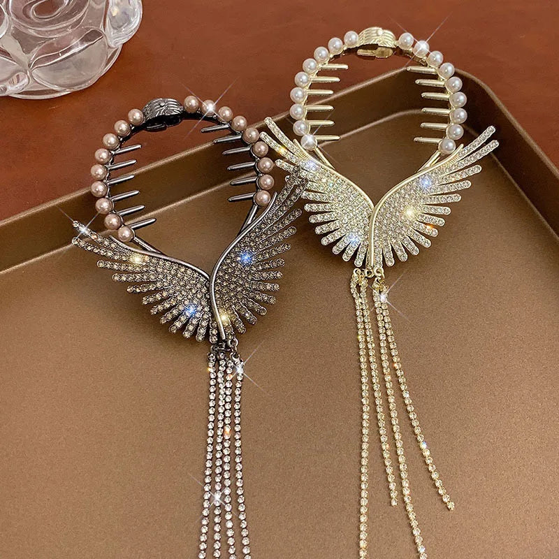 Angel Wing Tassel Hair Clip for Women – Bun Hair Claw Hair Claw Clip Nixie