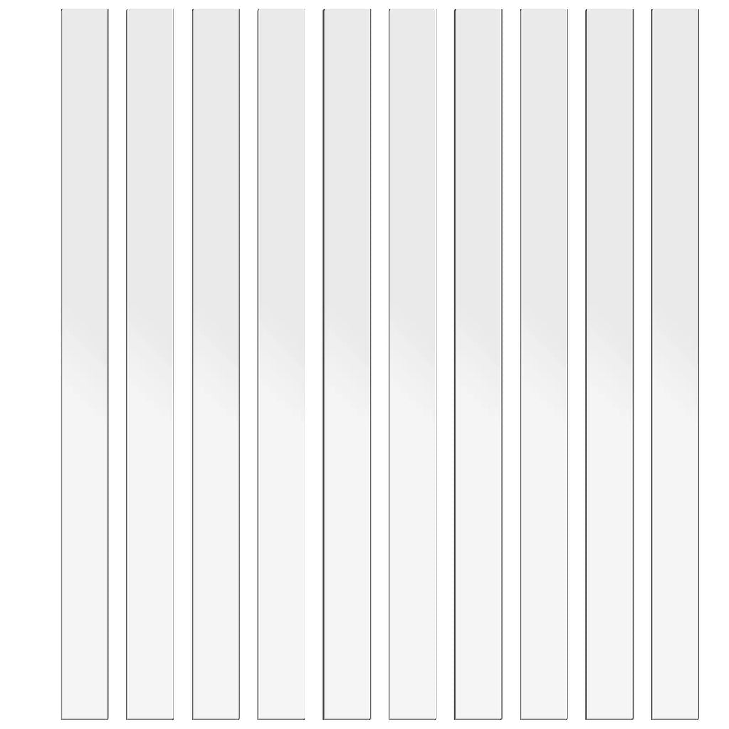 Acrylic 3D Silver Mirror Strip Wall Stickers – Home Decor Mirror Wall Stickers Nixie 10 pieces