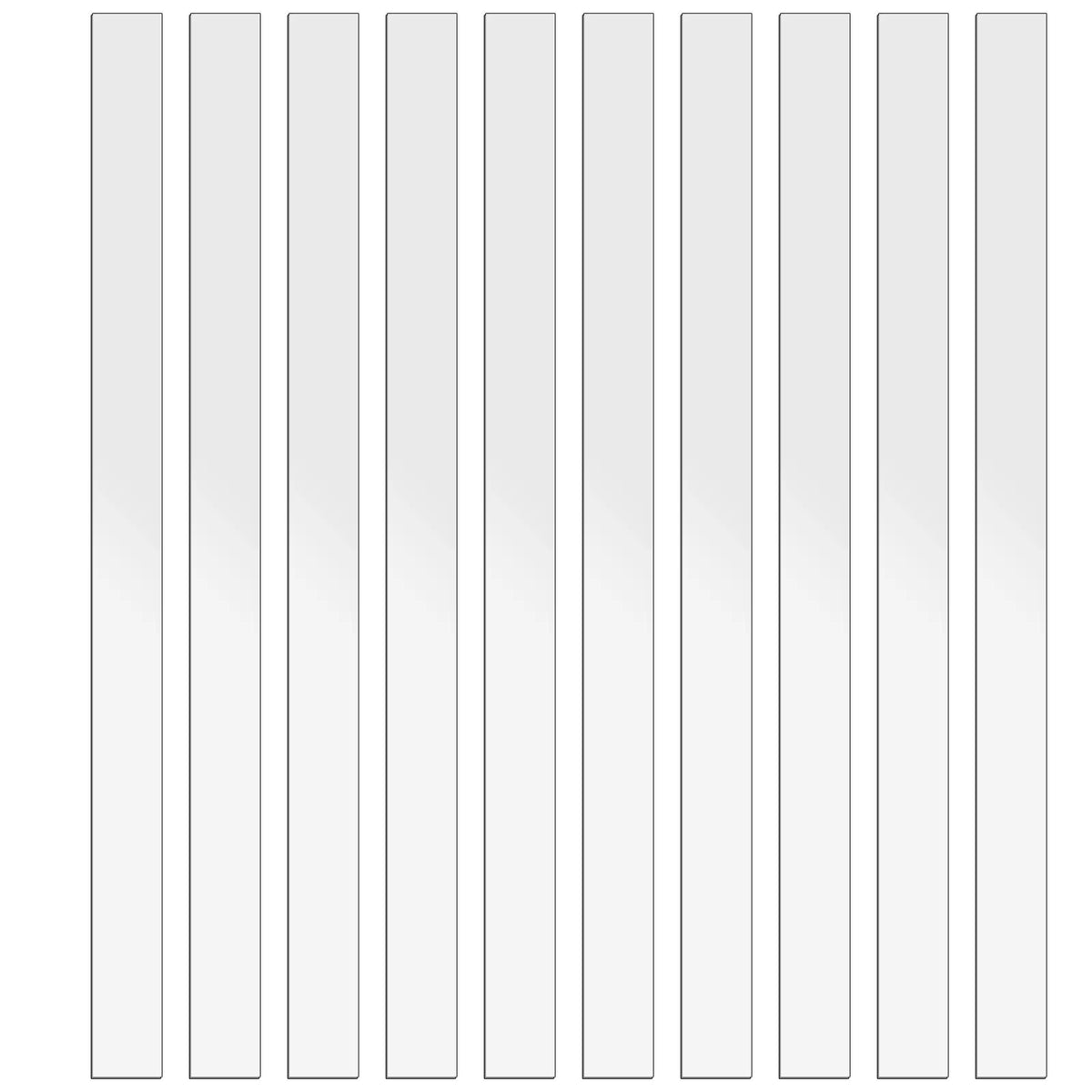 Acrylic 3D Silver Mirror Strip Wall Stickers – Home Decor Mirror Wall Stickers Nixie 10 pieces
