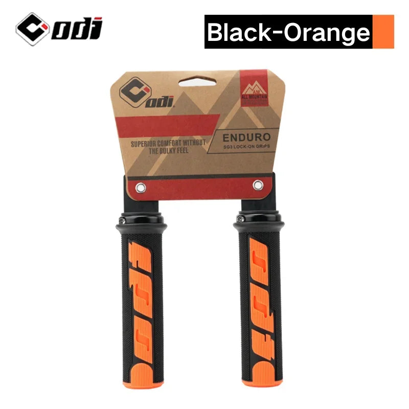 ODI Lock-On MTB Bike Grips – Non-Slip BMX Handlebar Grips Bicycle Handlebar Grips Nixie BLACK-ORANGE