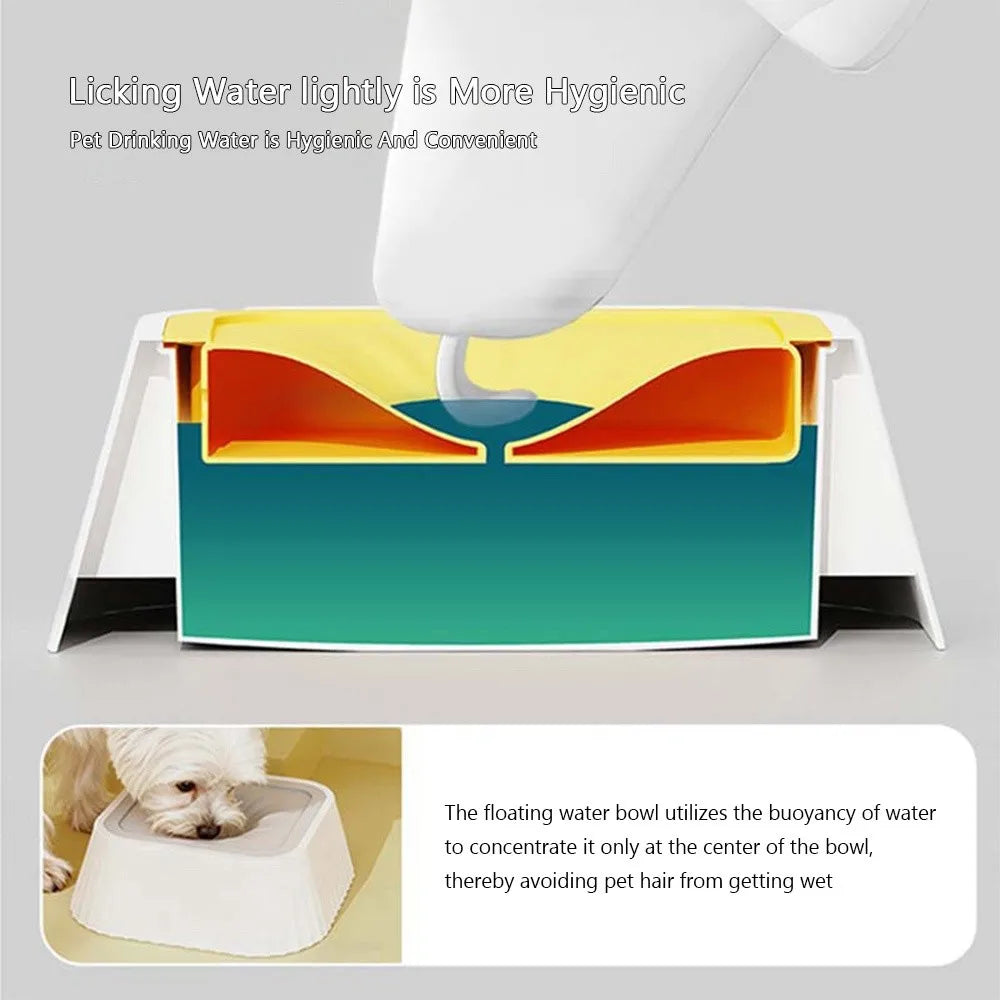 Anti-Spill Slow Drinking Pet Water Fountain Bowl 1000ml Pet Water Fountain Nixie