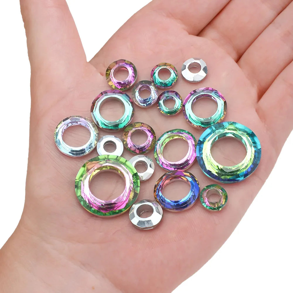 5PCS AB Crystal Round Glass Spacer Beads 14/20mm – DIY Jewelry Jewelry Making Beads Nixie