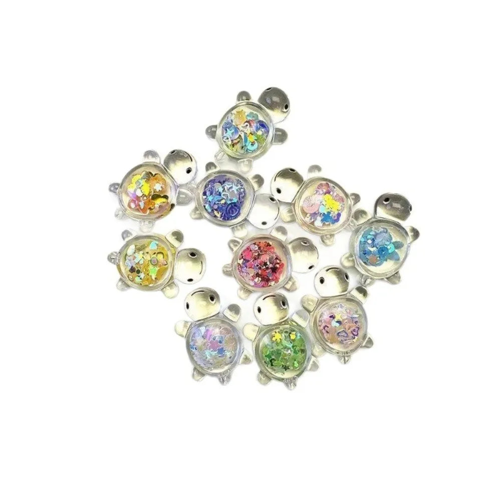 10pcs Glow in the Dark Resin Turtle Figurines for DIY Crafts