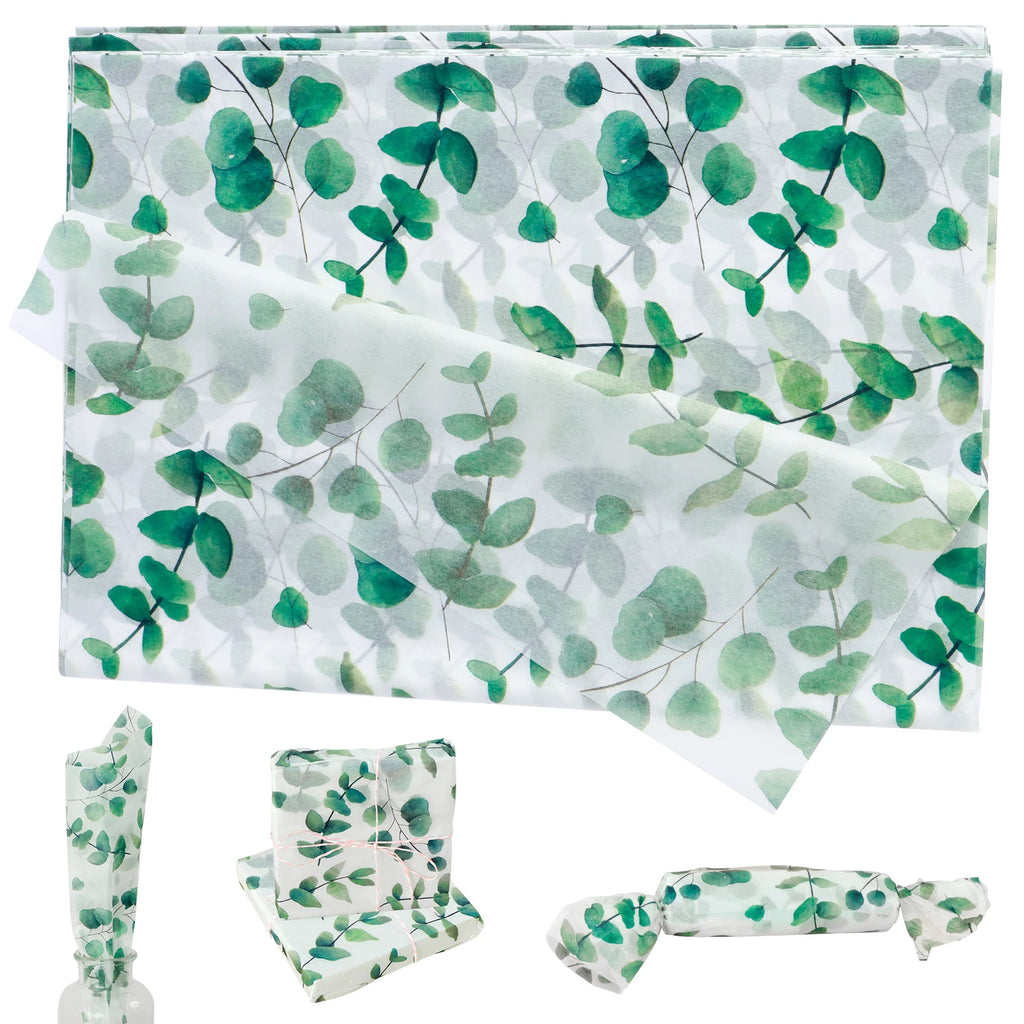 100Pcs Green Leaf Tissue Paper 20x14in Botanical Gift Wrap Gift Wrapping Paper Nixie 100pcs