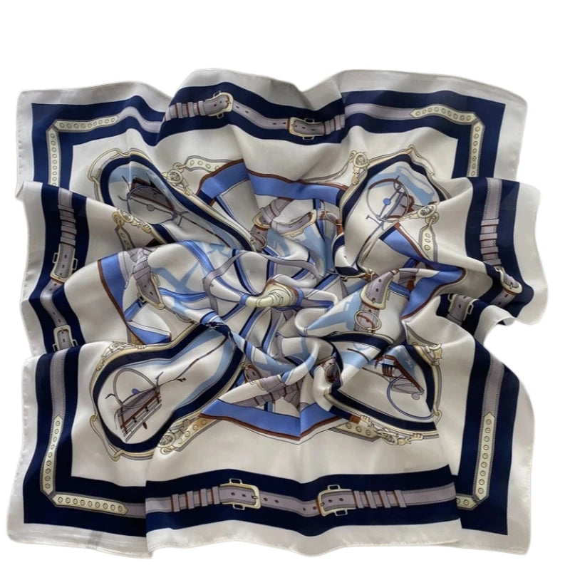 Vintage Print Square Scarf – Necktie, Hairband & Neck Wrap Square Scarf Nixie