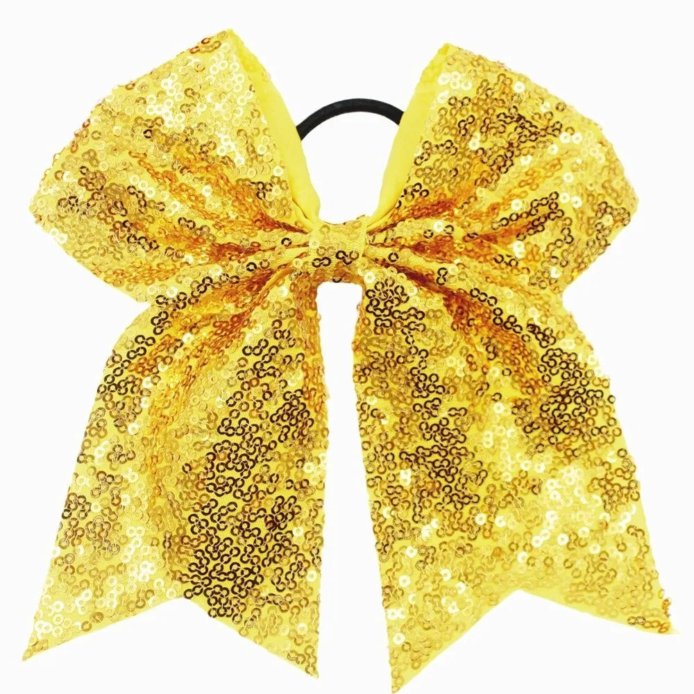 Sparkly Glitter Sequin Dovetail Bows Elastic Hair Ties for Girls