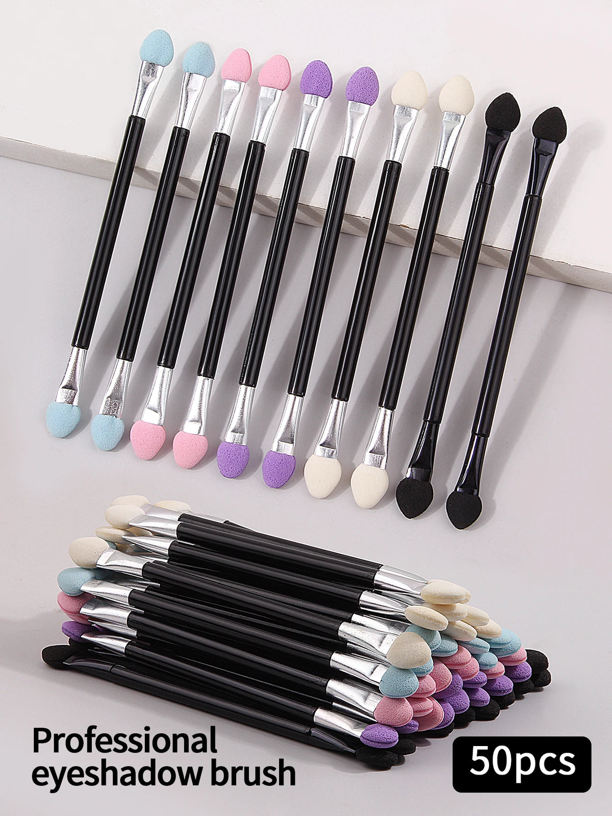 Sponge Eyeshadow Applicator Brush Set 10/50 Pcs – Double Head