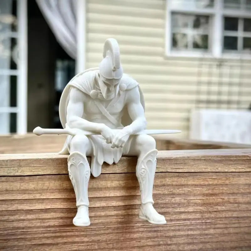 3D Printed Meditation Warrior Soldier Statue Collectible Figurine Collectible Figurine Nixie