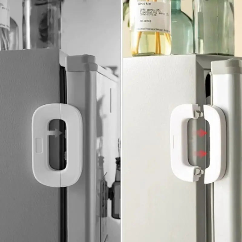 Toddler Safety Fridge Lock – No-Drill Adhesive Cabinet Latch Baby Safety Lock Nixie