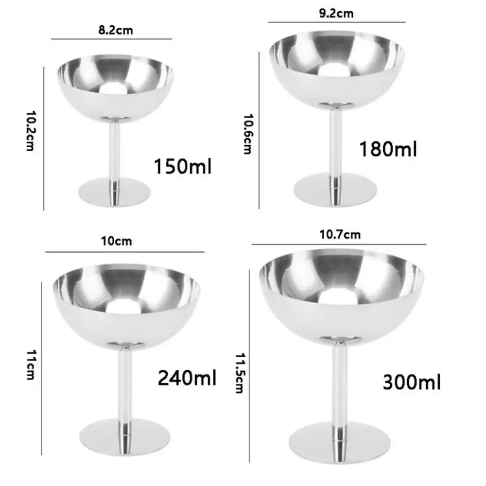 Stainless Steel Ice Cream Cups & Dessert Bowls | Silver & Gold Dessert Serving Bowl Nixie