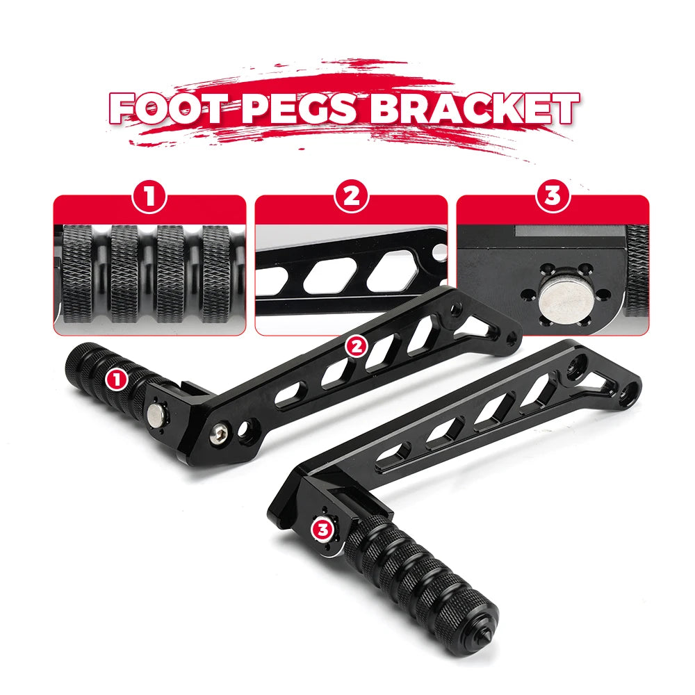 Passenger Foot Pegs for Sur Ron Light Bee & Segway X260/X160 Motorcycle Foot Pegs Nixie