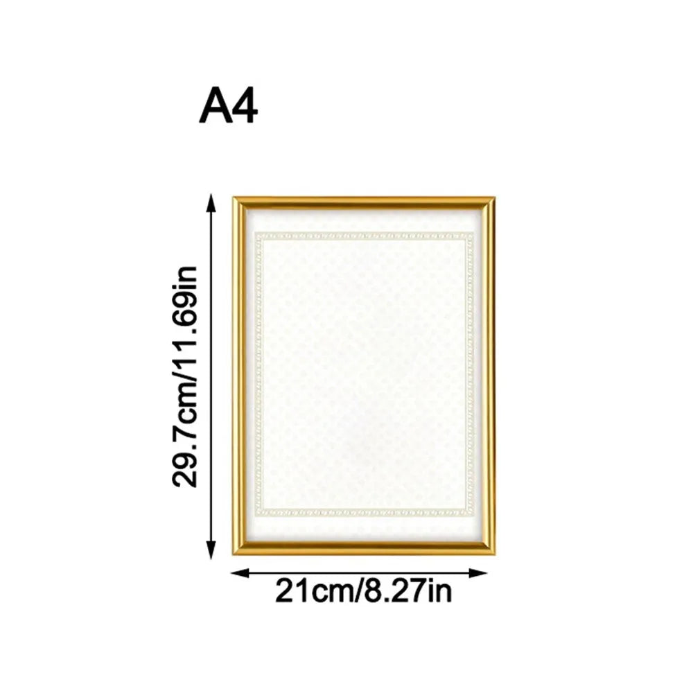 A4 PVC Certificate Frame – Diploma, Award & Photo Display Certificate Display Frame Nixie
