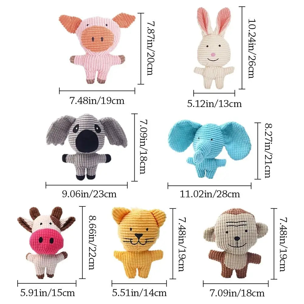 Soft Plush Interactive Dog Chew Toy – Squeaky Companion