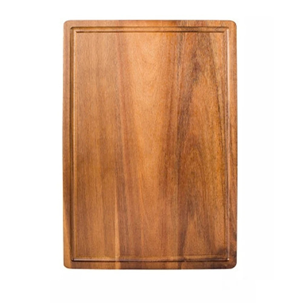 Wooden Cutting Board with Juice Grooves – Kitchen Chopping Tray Wooden Cutting Board Nixie L
