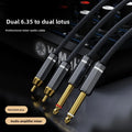 6.35mm to RCA Audio Cable – Dual-Core Mixer Connector Audio Interconnect Cable Nixie Grey 1m