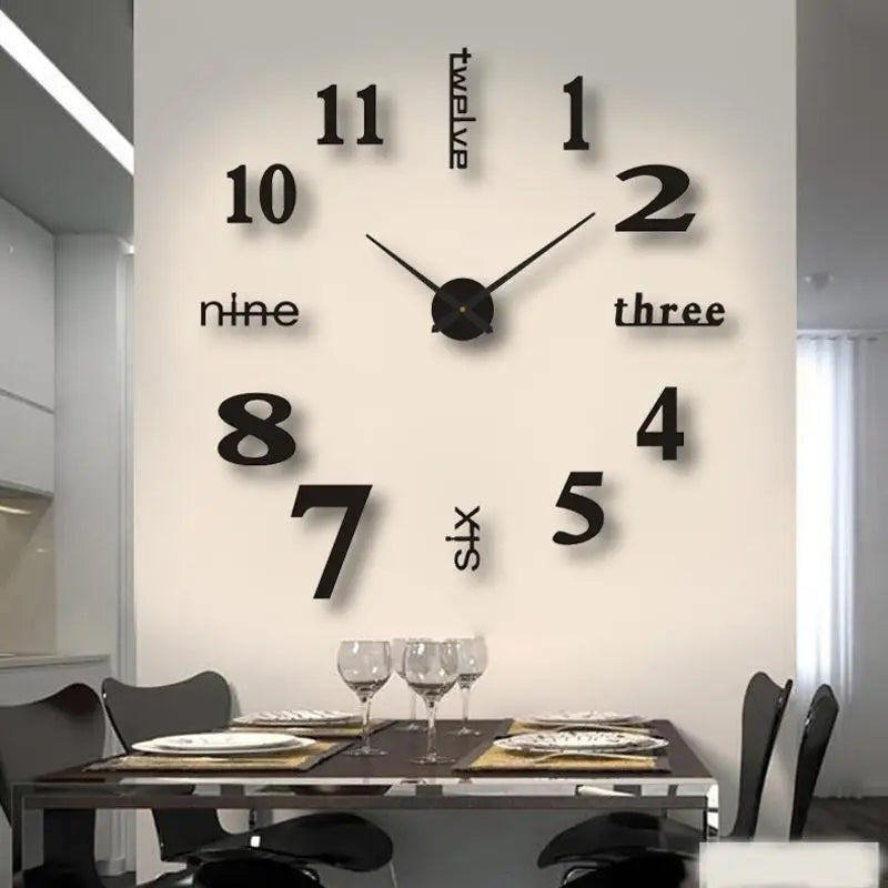 DIY Glow Acrylic Wall Clock – Silent Quartz Frameless Decor