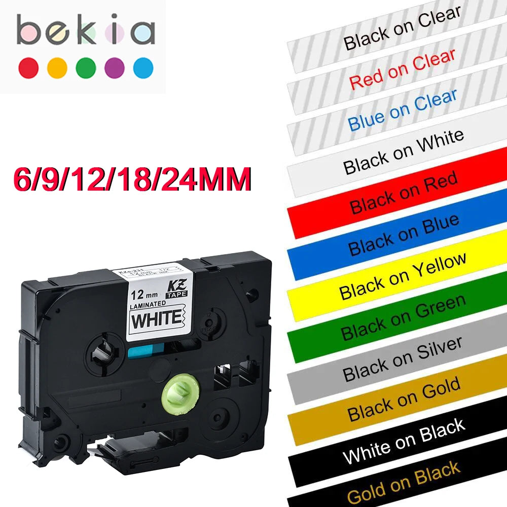 Compatible Brother TZe Label Tape 6/9/12mm – TZe-231 631 531 Label Tape Cartridge Nixie