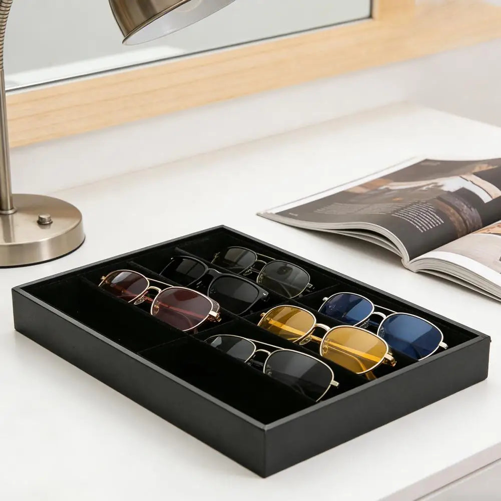 8-Grid Velvet Sunglasses & Jewelry Organizer Storage Tray Glasses Organizer Tray Nixie