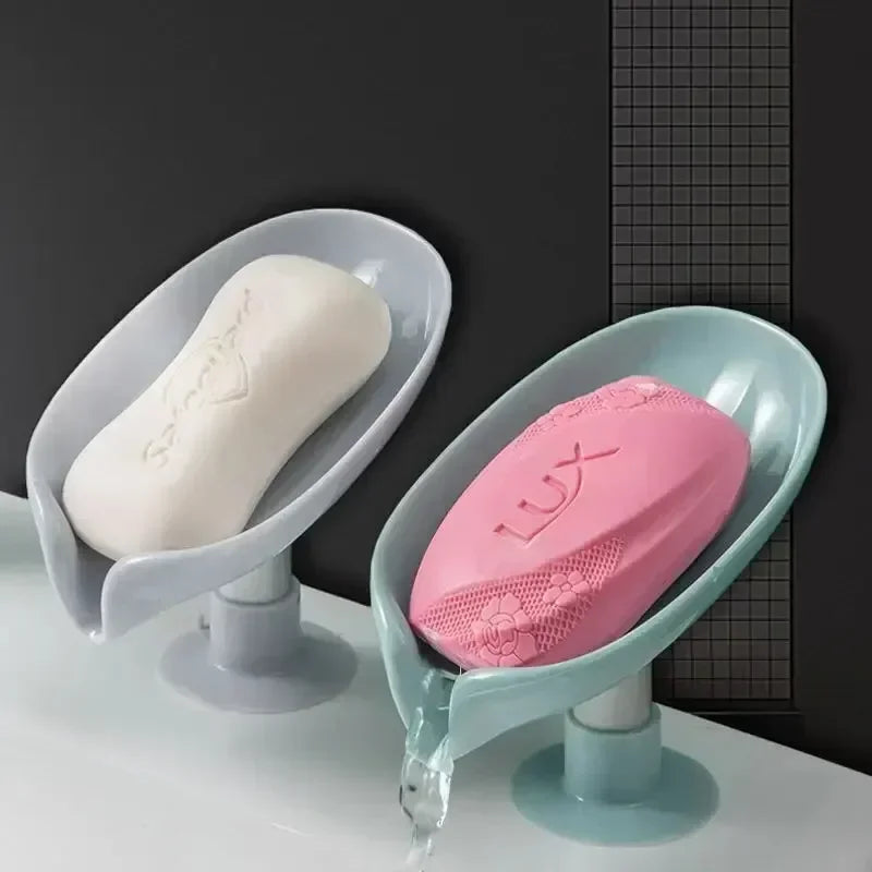 Leaf Shape Drain Soap Holder Suction Cup Tray | Nixie Soap Dish Holder Nixie