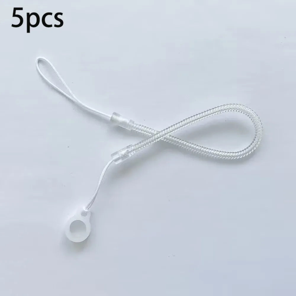 5-Pack Retractable Elastic Pen Lanyard Anti-Lost Pen Leash Pen Lanyard Holder Nixie Transparent