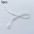 5-Pack Retractable Elastic Pen Lanyard Anti-Lost Pen Leash Pen Lanyard Holder Nixie Transparent