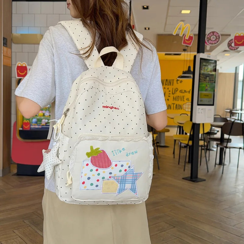Polka Dot Backpack for Women – Large Cute School & Travel Bag Women's Backpack Nixie