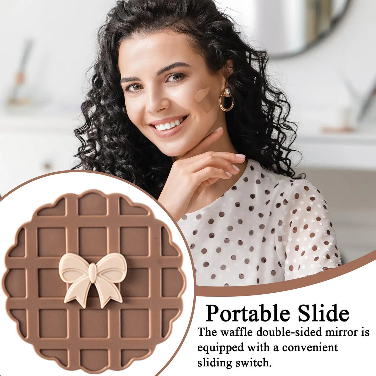 Mini Double-Sided Pocket Mirror – Portable Compact Travel Mirror Compact Pocket Mirror Nixie