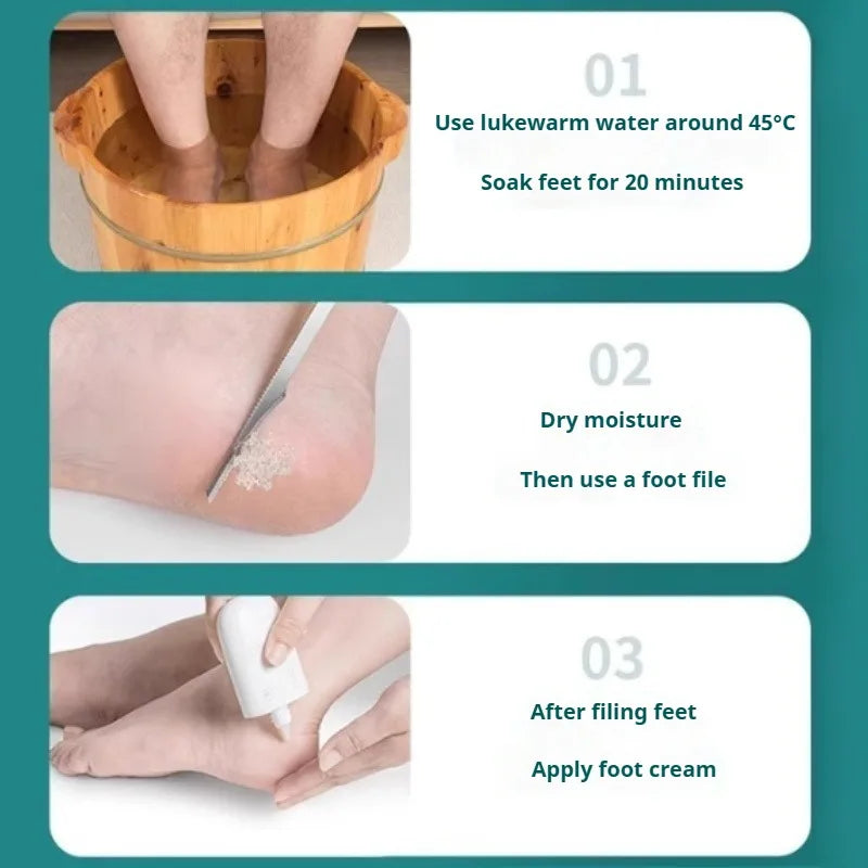 2pcs Double-Sided Foot Callus File & Dead Skin Scraper Set
