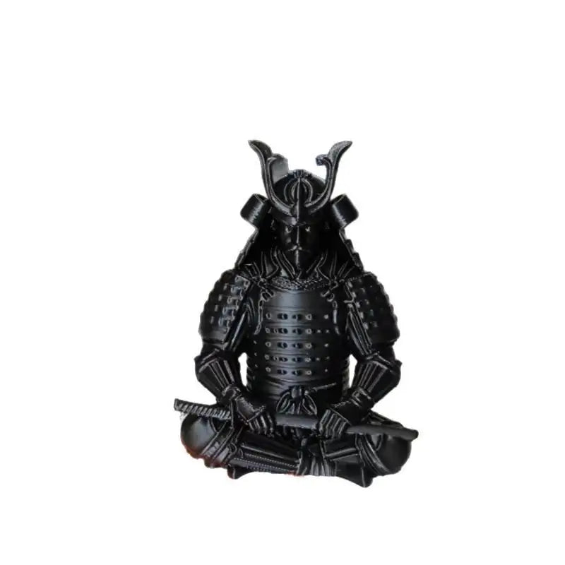 3D Printed Mini Samurai Statue – Sitting Figurine Desktop Décor