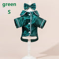 Satin Dog Pajamas Set with Bow Headband | Soft Pet Sleepwear