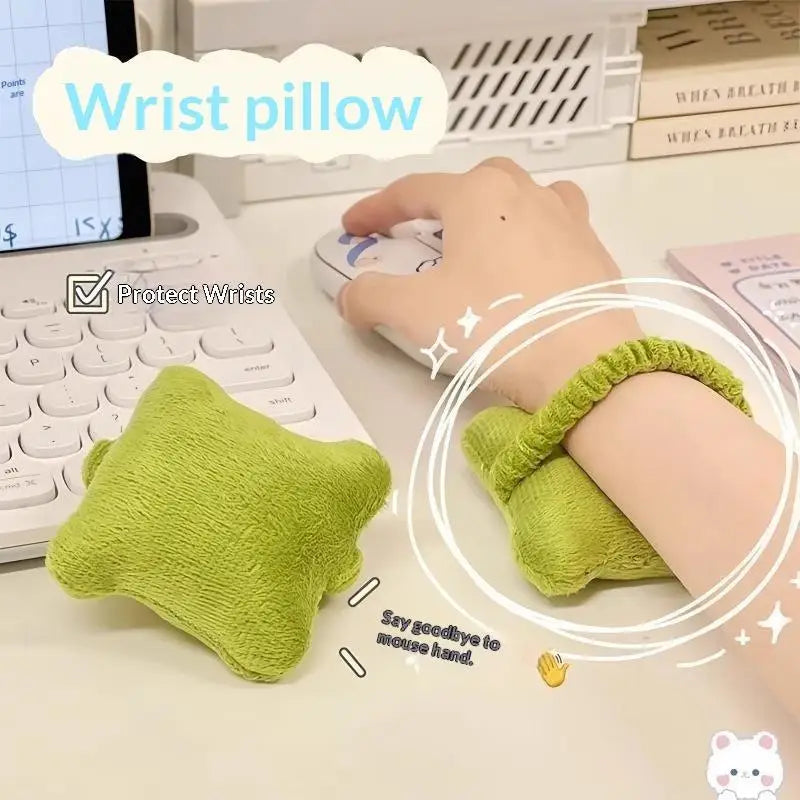 Soft Plush Wrist Support Cushion with Elastic Strap for Typing Wrist Support Cushion Nixie