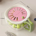 Expandable Drain Basket 2-in-1 Fruit & Vegetable Rinser with Lid Colander Drain Basket Nixie Pink