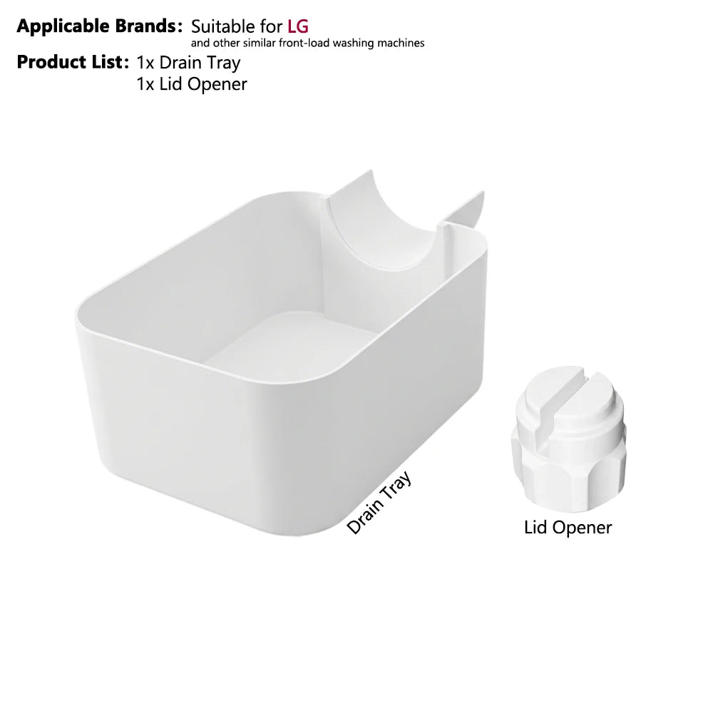 Washing Machine Drain Pan & Water Catcher Tray – Front Load Washer Drain Pan Nixie Kit 5 for LG