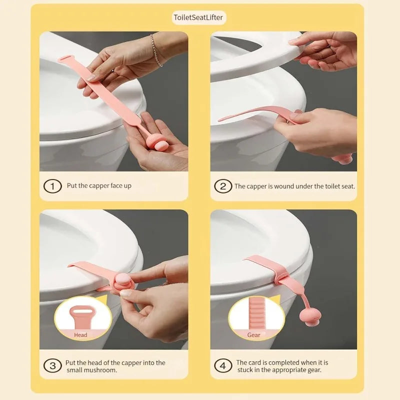 10Pcs Silicone Toilet Seat Lifter No-Touch Lid Handle Toilet Seat Lifter Nixie
