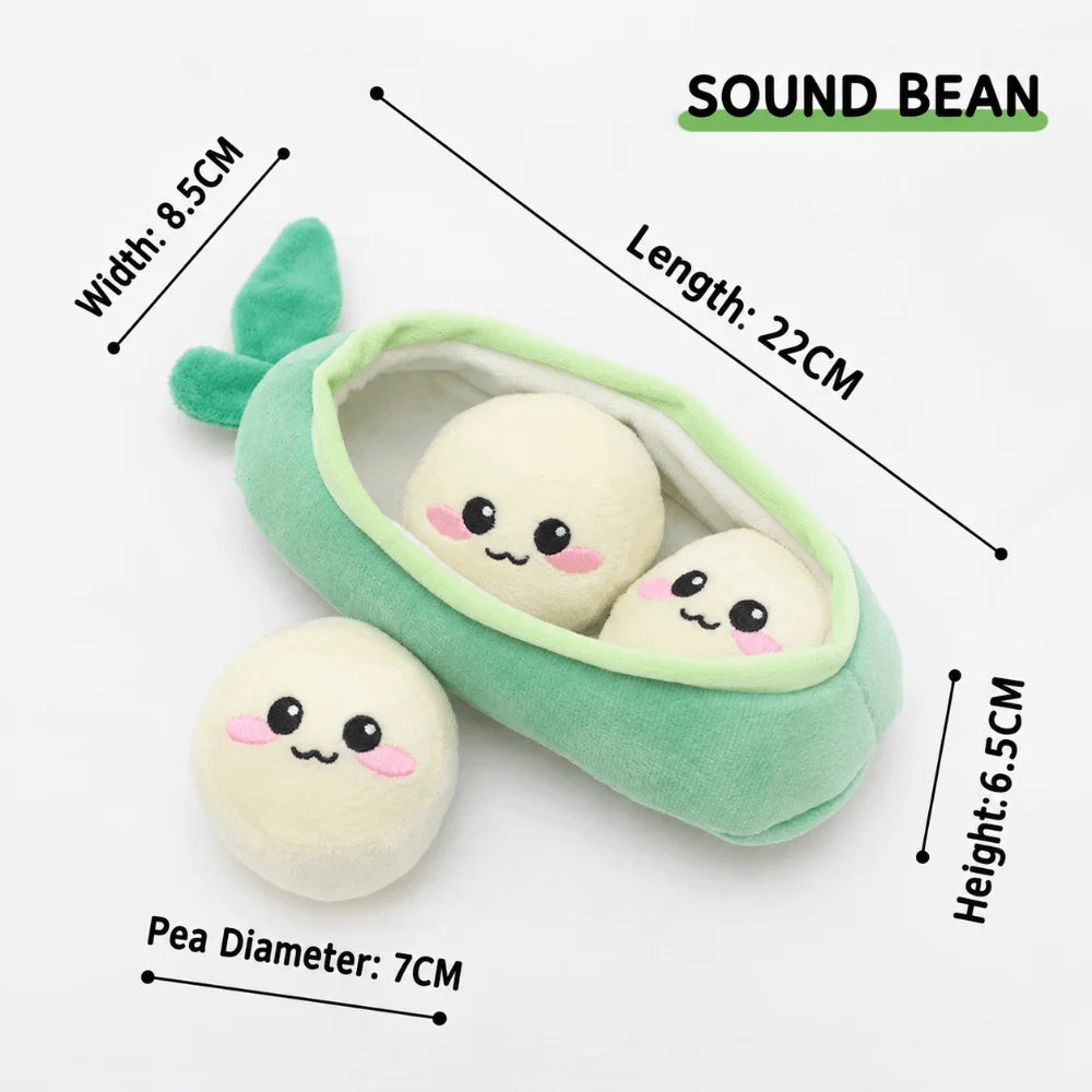 Squeaky Pea Pod Chew Toy for Small Dogs & Puppies Dog Chew Toy Nixie