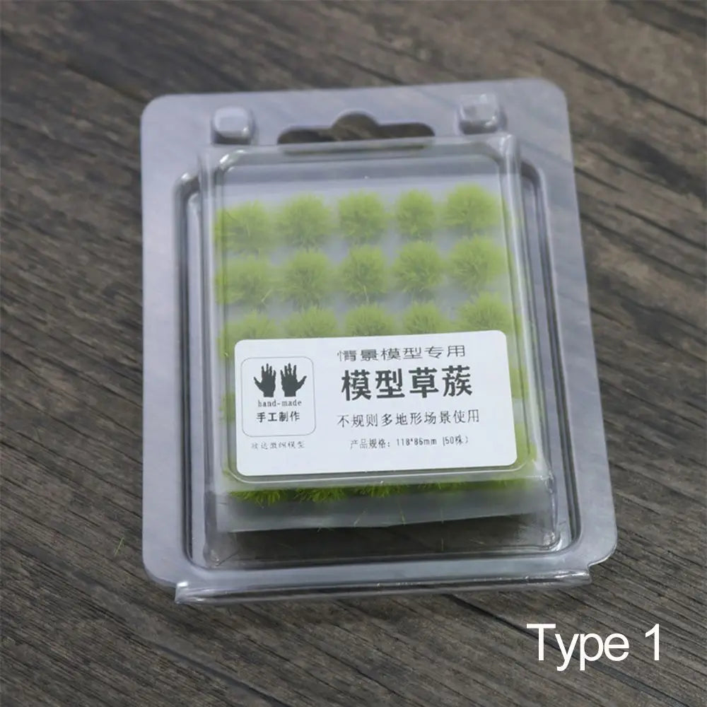 50PCS 5mm Miniature Grass Tufts – Model Railway Scenery & Diorama Miniature Scenery Tufts Nixie type 1